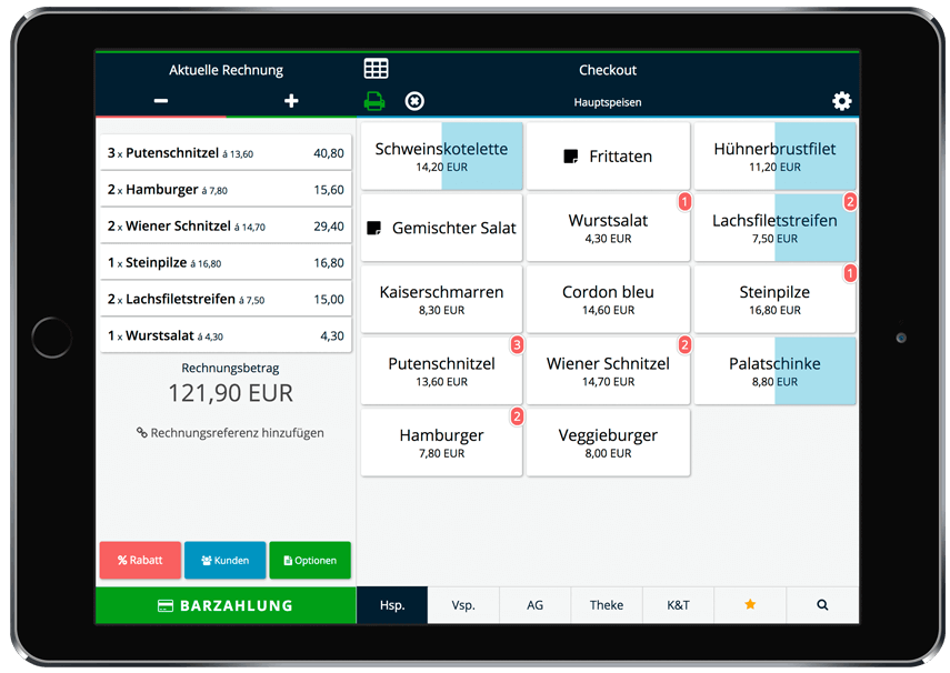 Mobile Registrierkasse auf iPad