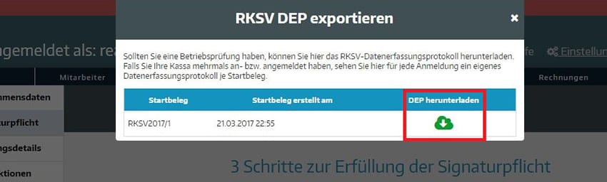 RKSV Datenerfassungsprotokoll