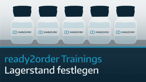 ready2order Training Lagerstand festlegen
