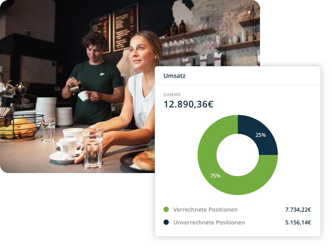 Umsatzstatistik in der Kasse Screenshot