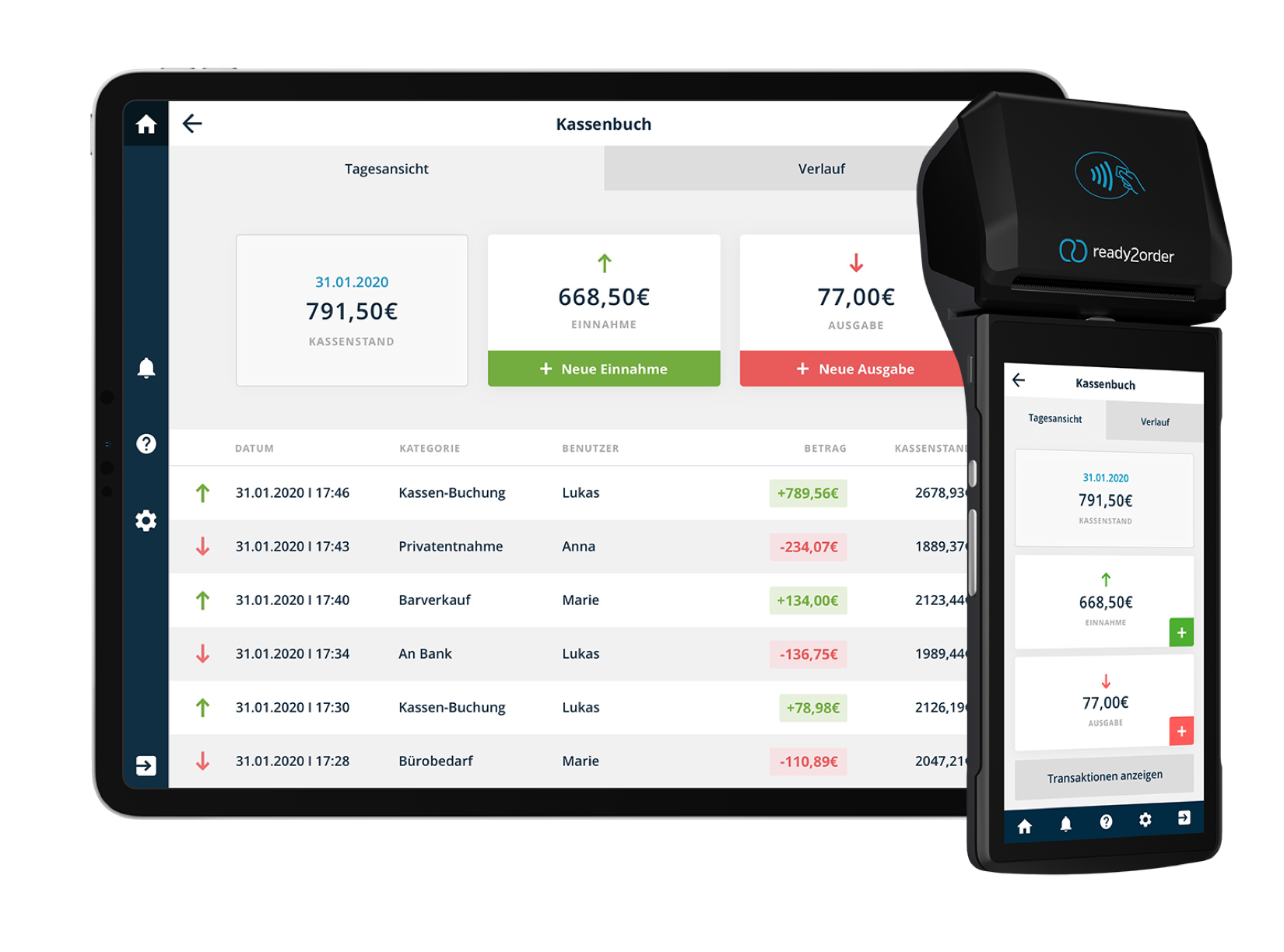 Kassenbuch und readyGo