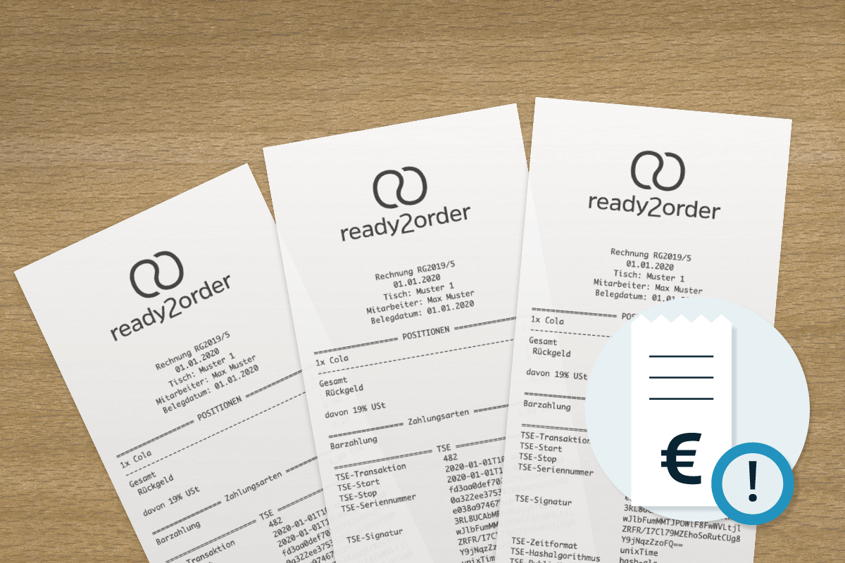 Belege von ready2order Gerät