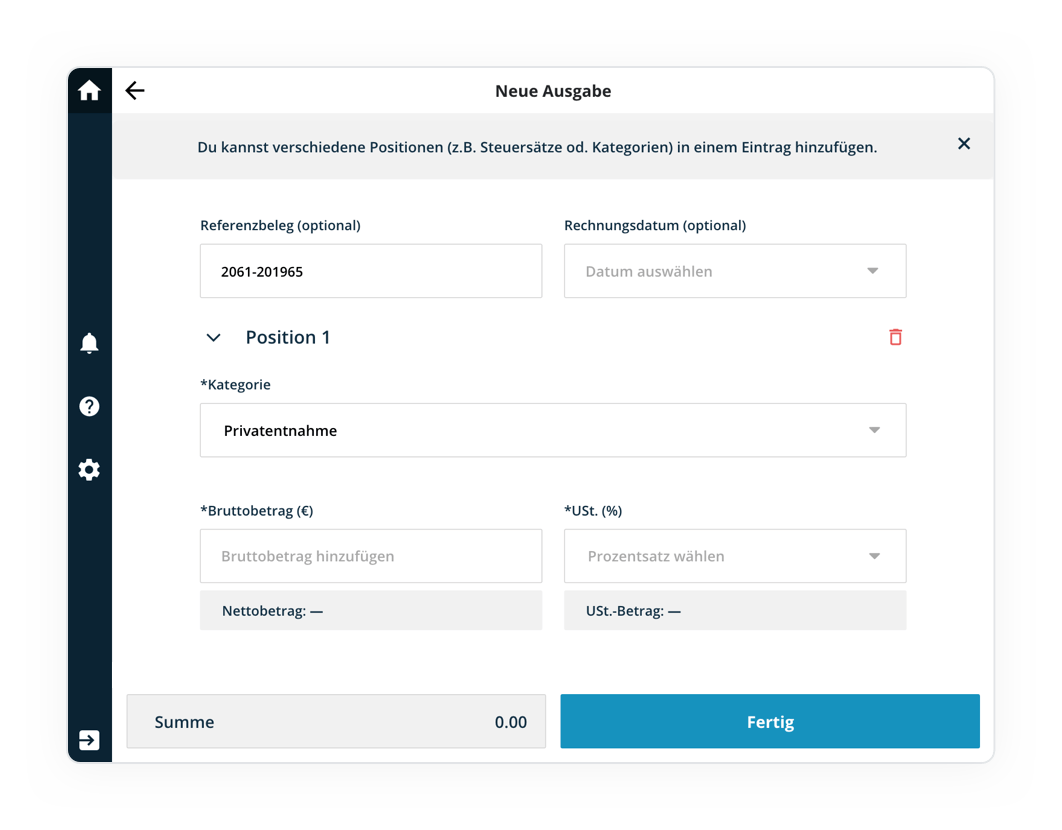 manuelle Einträge manuelle Einträge