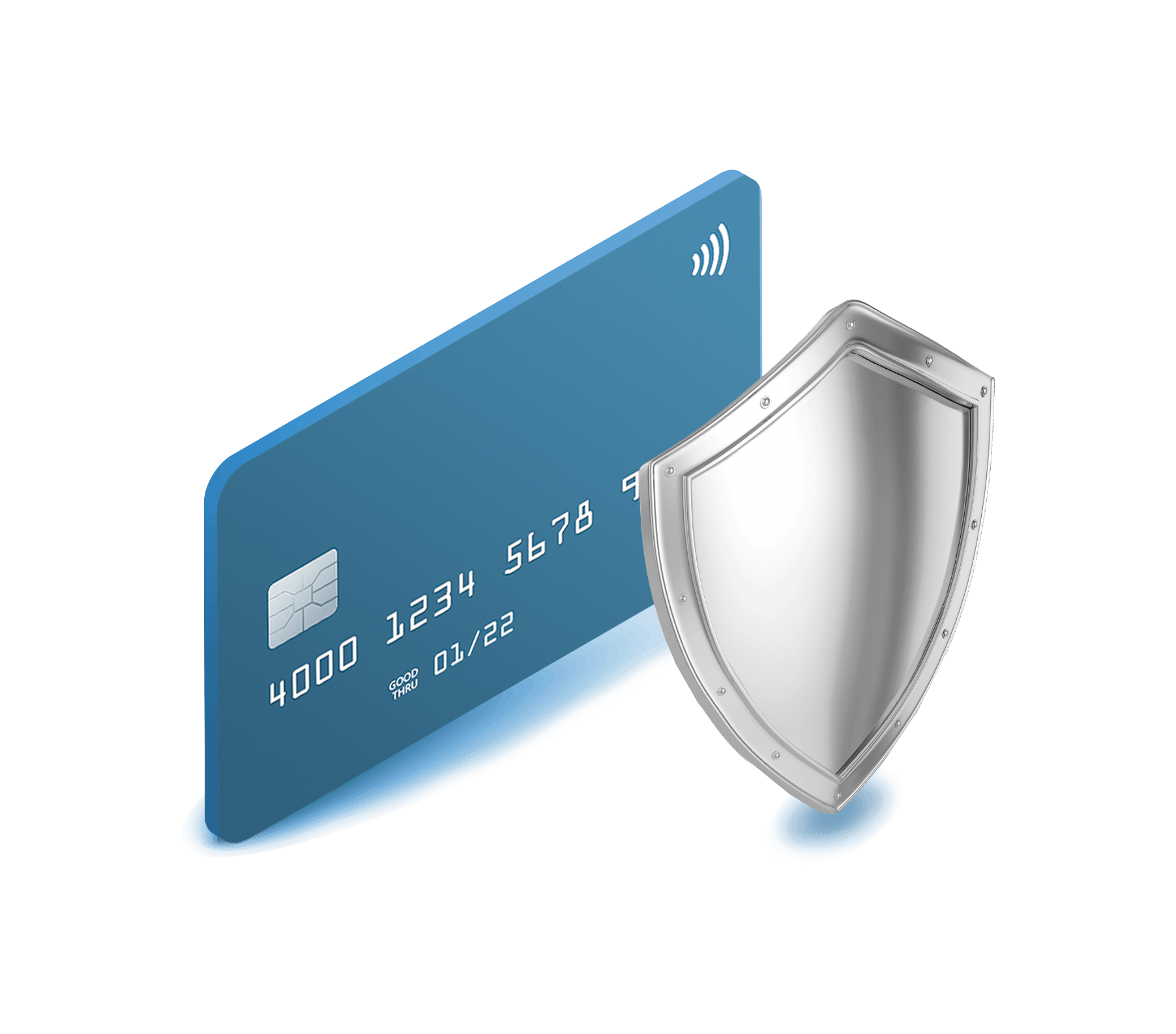 Kreditkarte und Siegel 