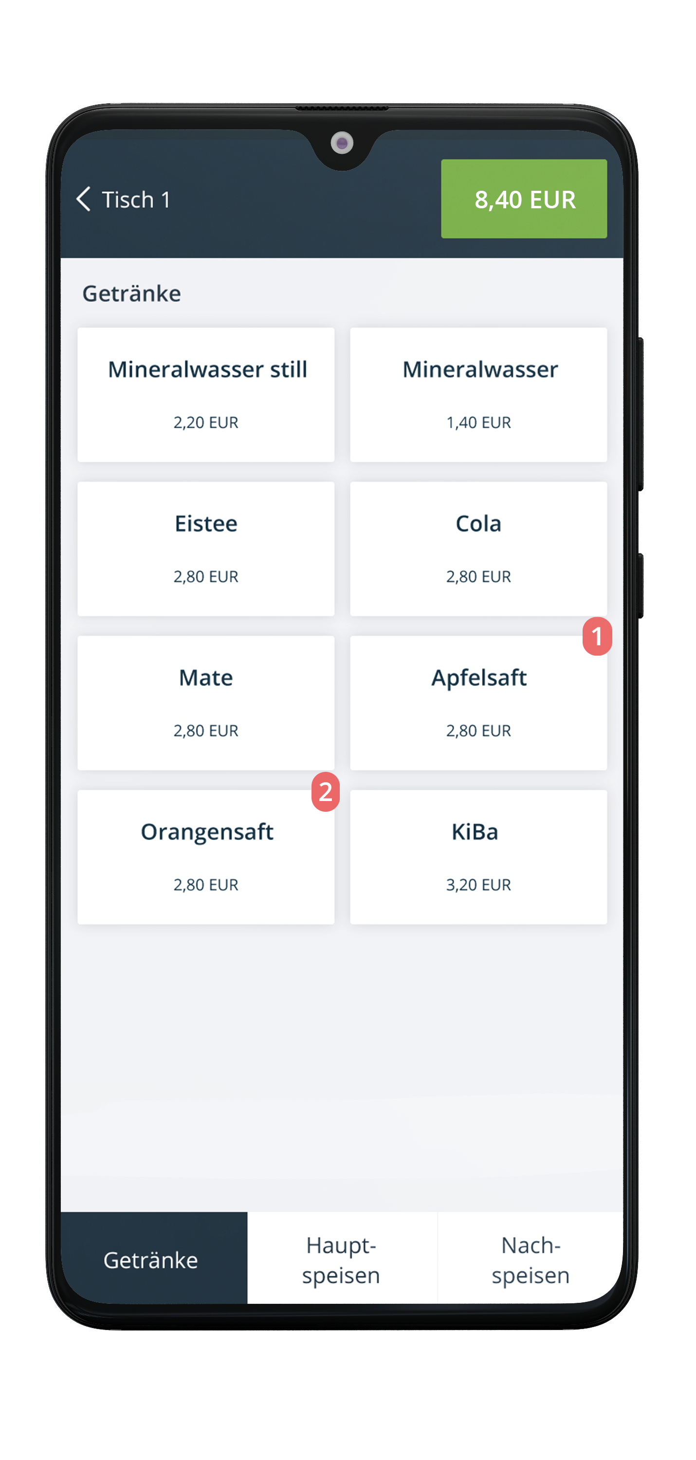 Gastronomie ready2order App mobile