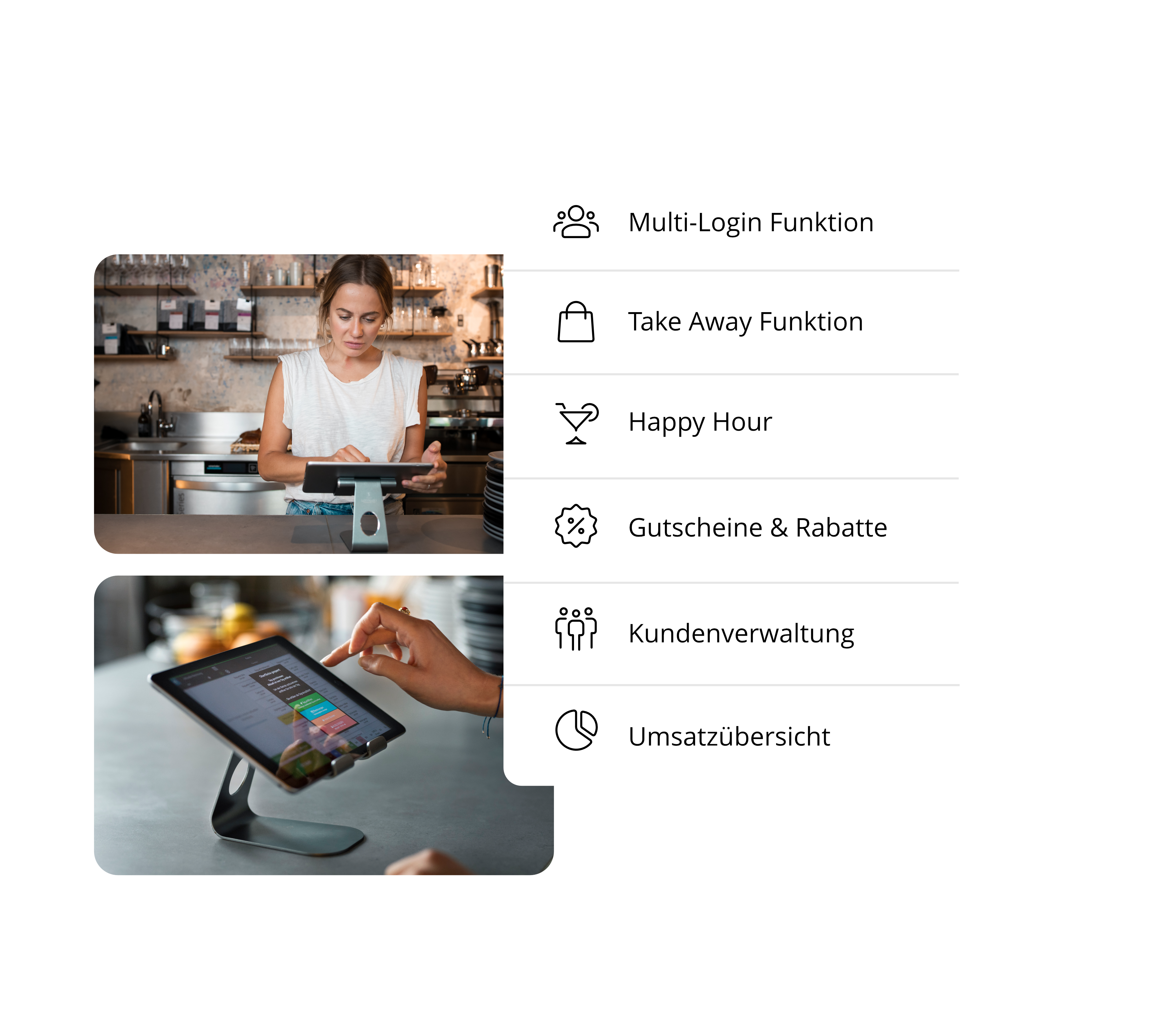 ready2order Kassensystem Funktionen