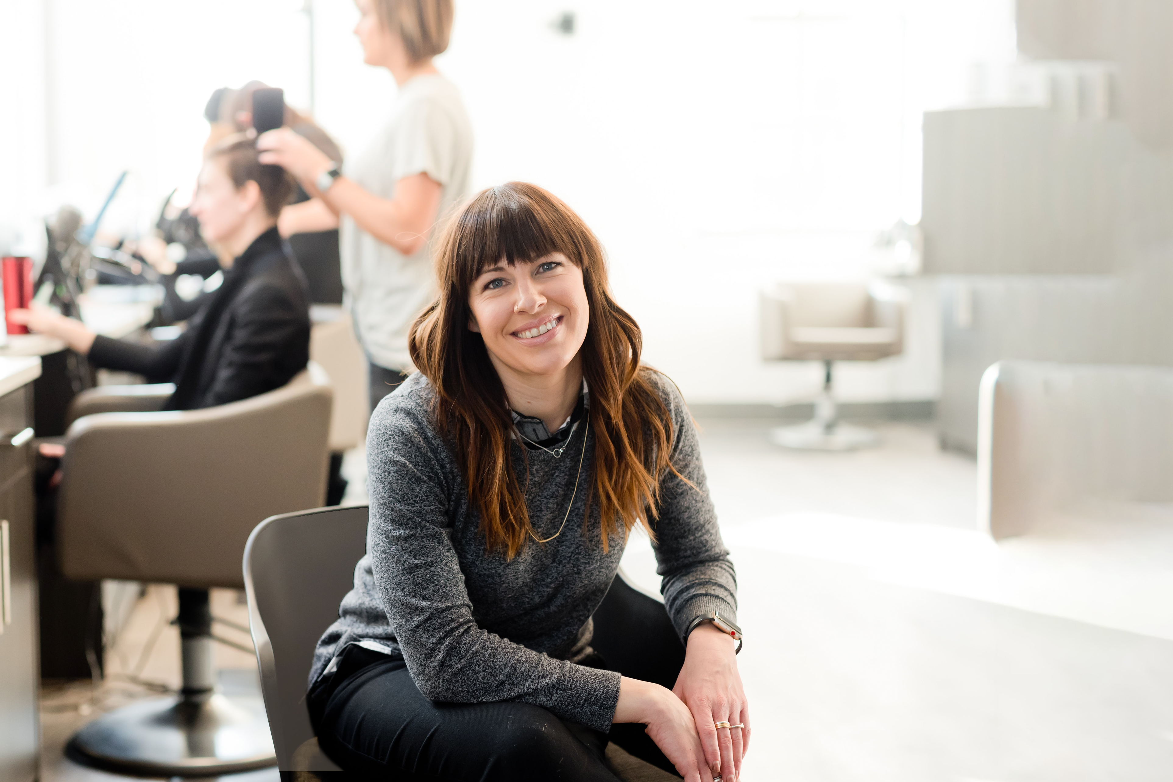 Kundin im Friseursalon