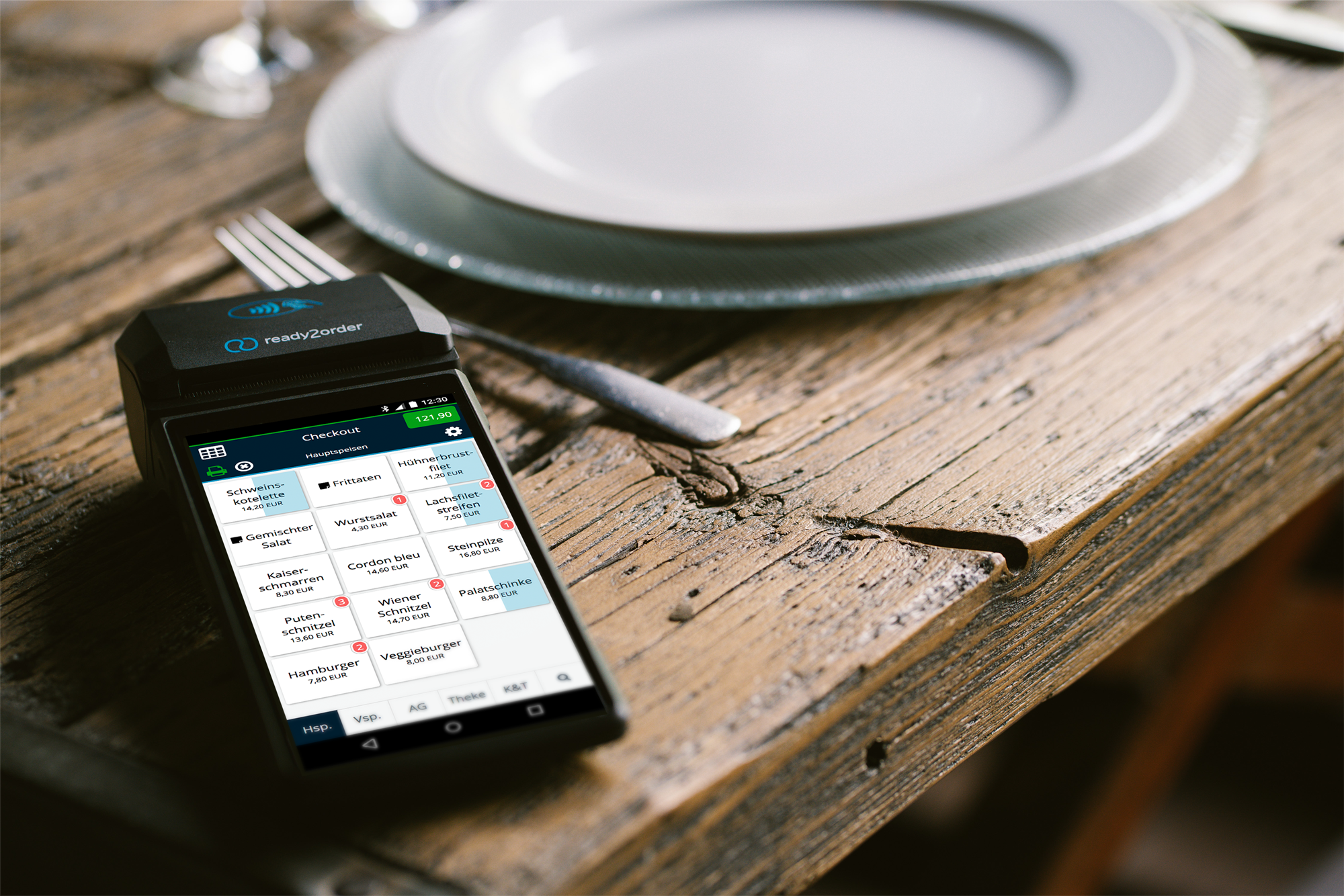 readyGo auf Tisch: Finanzamt-konformes Kassensystem
