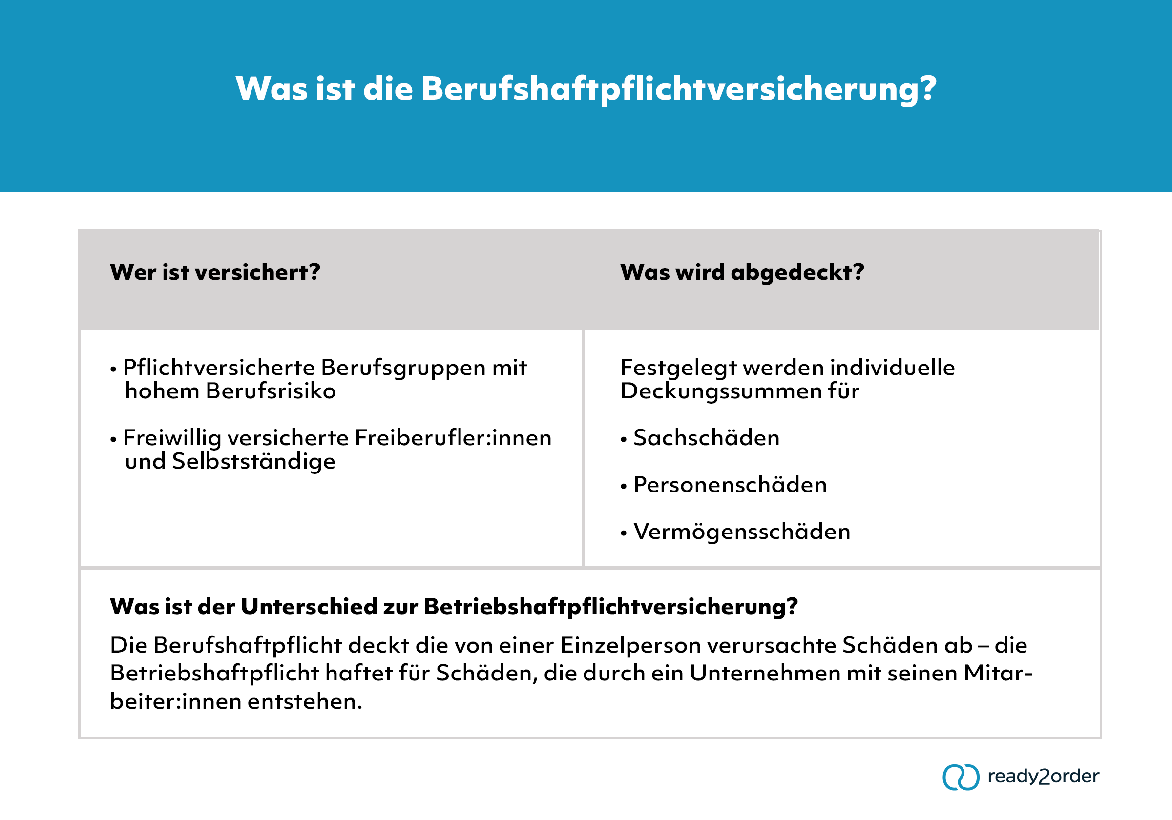 Berufshaftpflichtversicherung (Infografik)