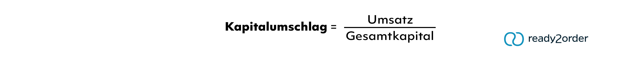 Mit dieser Formel ermittelst Du den Kapitalumschlag.