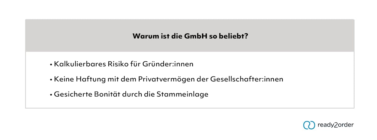 Vorteile der GmbH (Infografik) Vorteile der GmbH (Infografik)