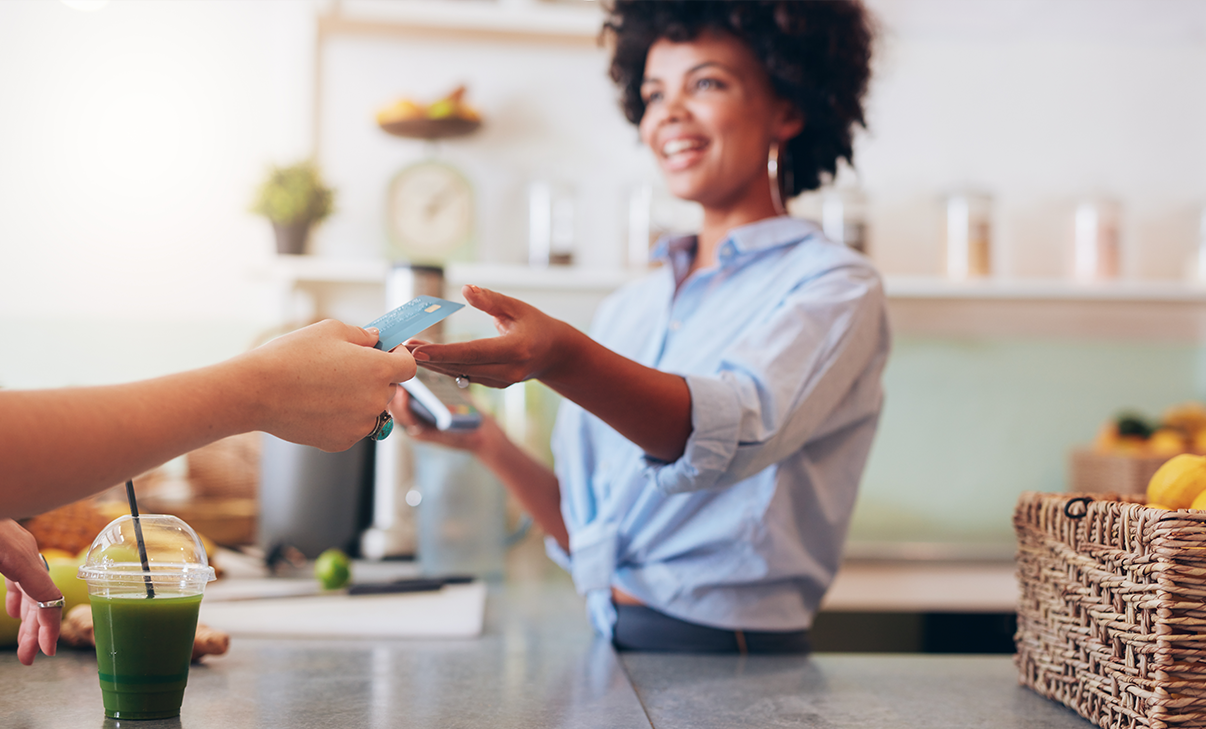 Kunde bezahlt mit Karte