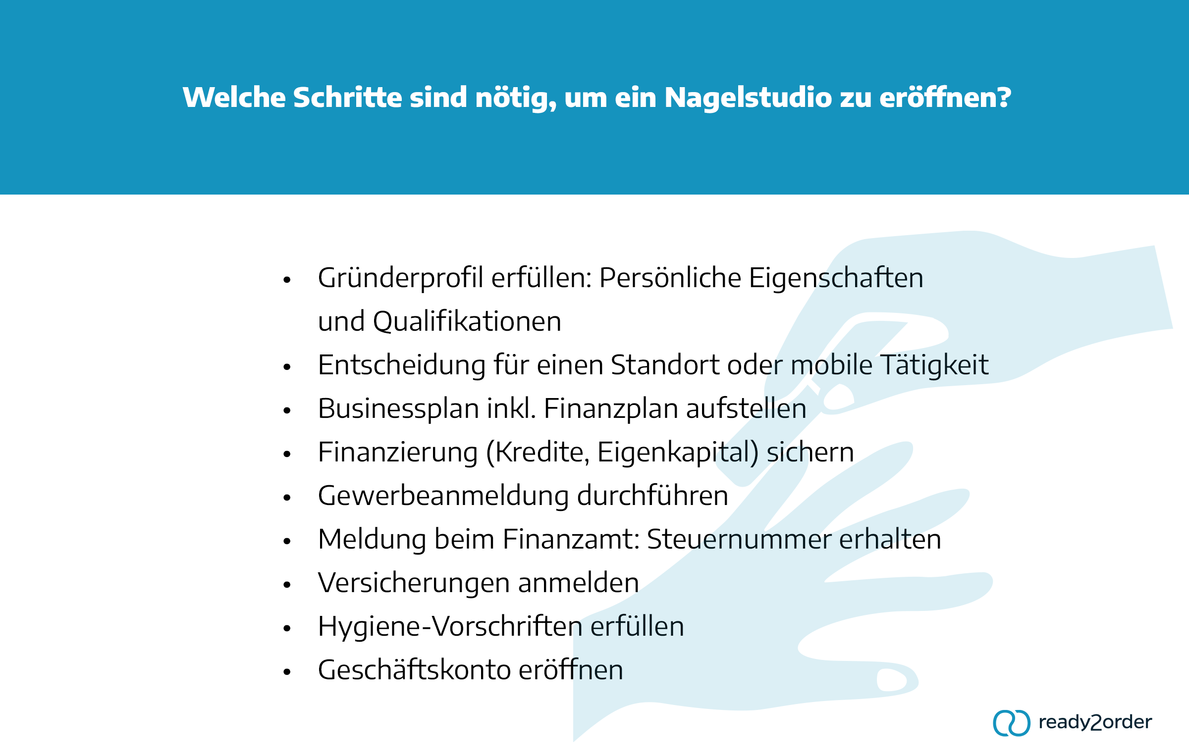 Checkliste: Gründungsschritte fürs Nagelstudio