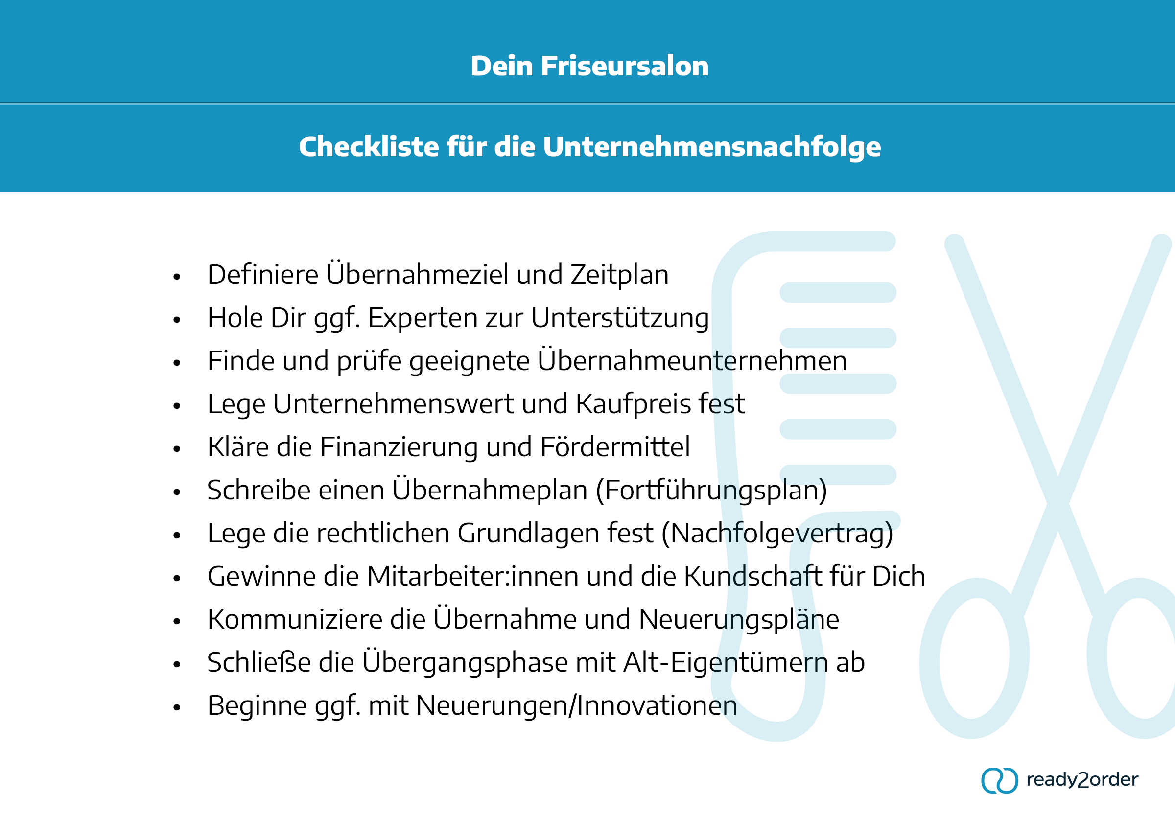 Checkliste für die Friseursalonübernahme