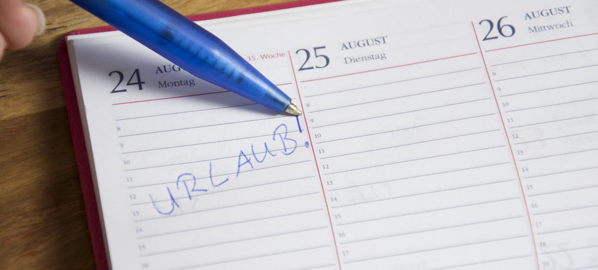 Kalender mit Urlaubstag Kalender mit Urlaubstag