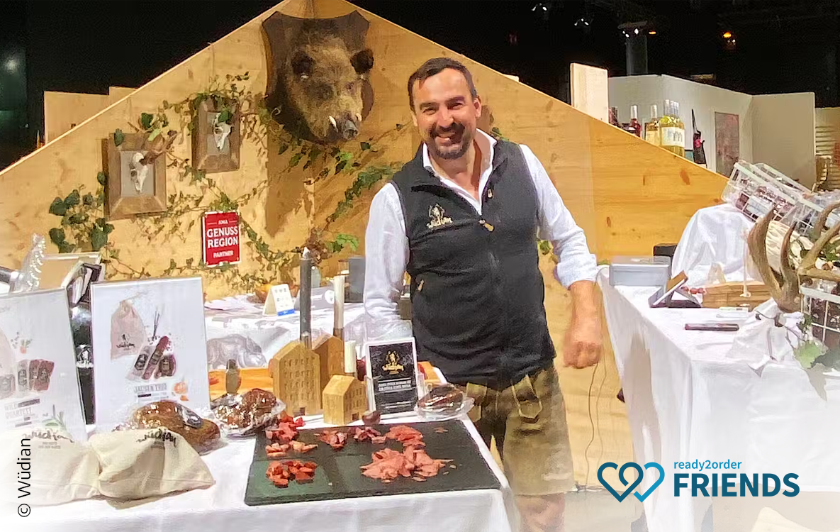 Friend Daniel am Wüdian-Stand