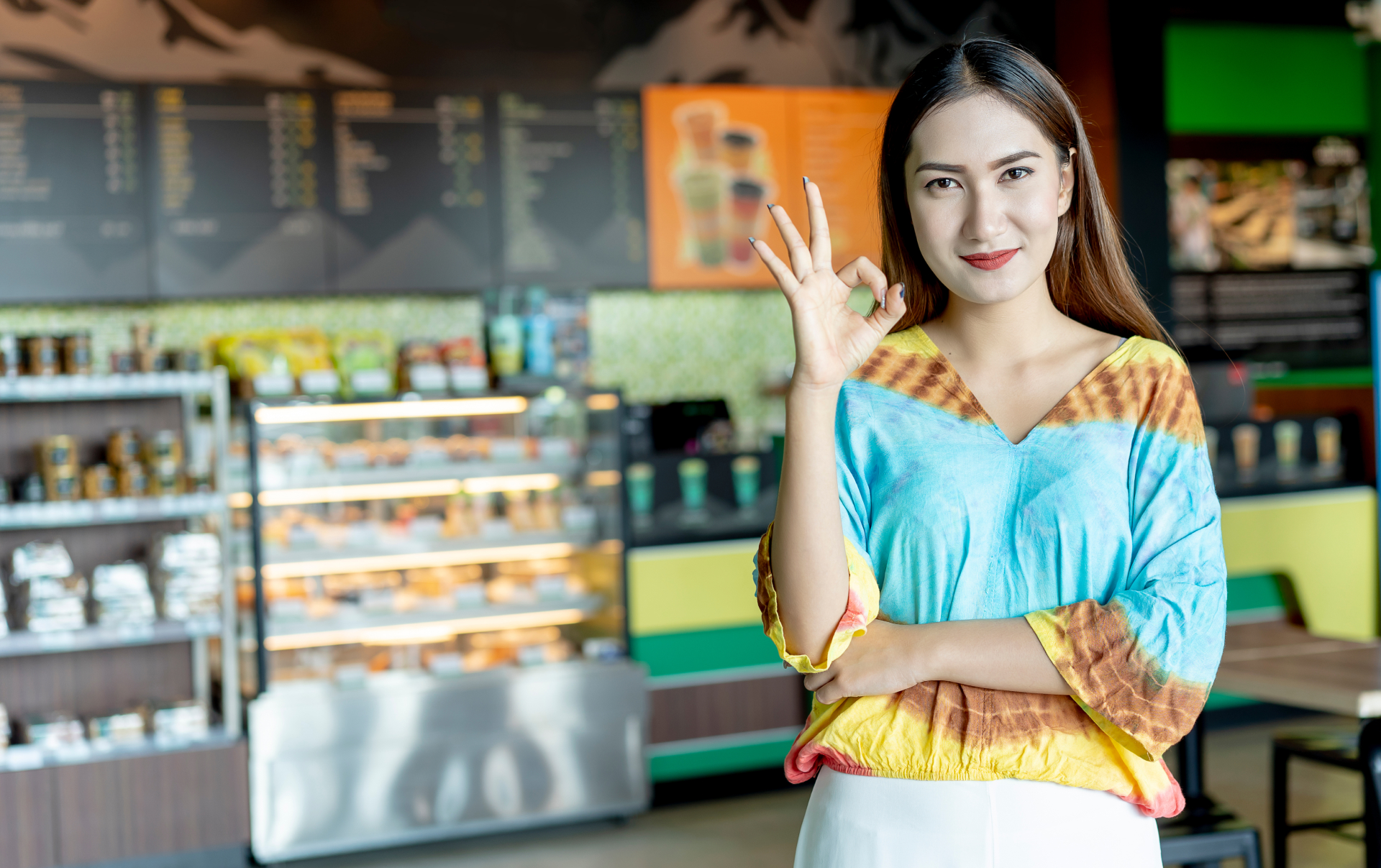 Franchisenehmerin in ihrem Shop