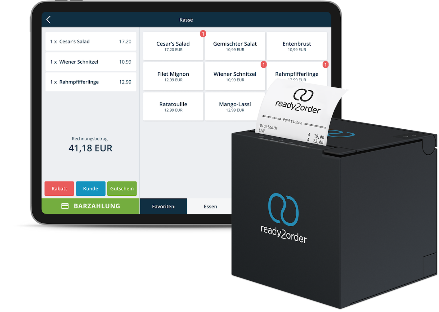 Funkbonierung registrierkasse tablet ready2order