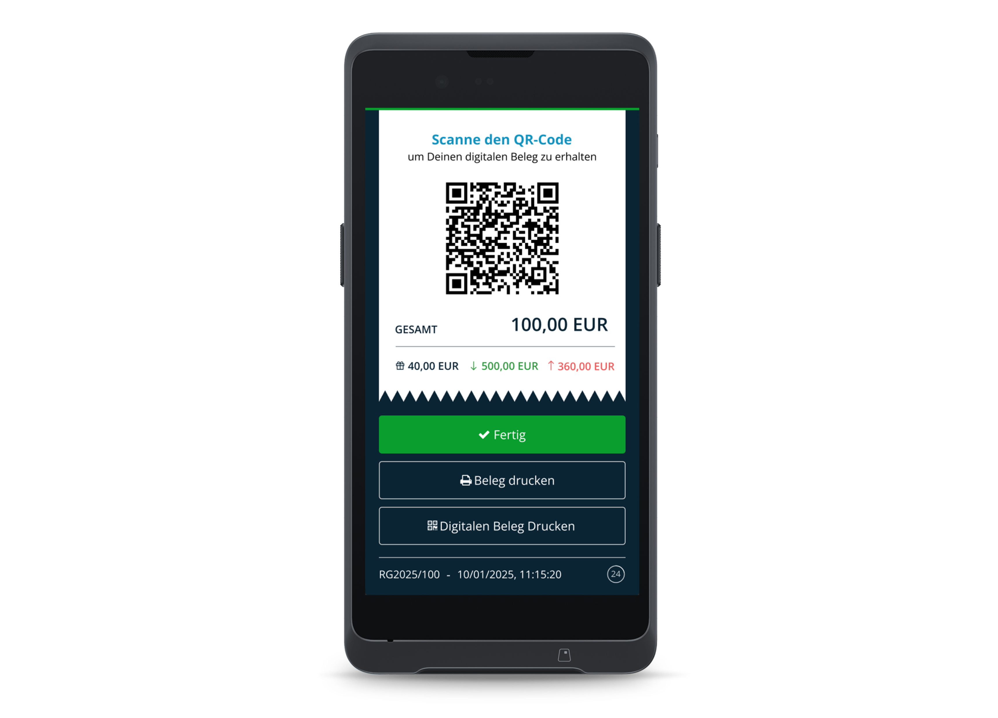 Digitaler Beleg auf dem readyMini