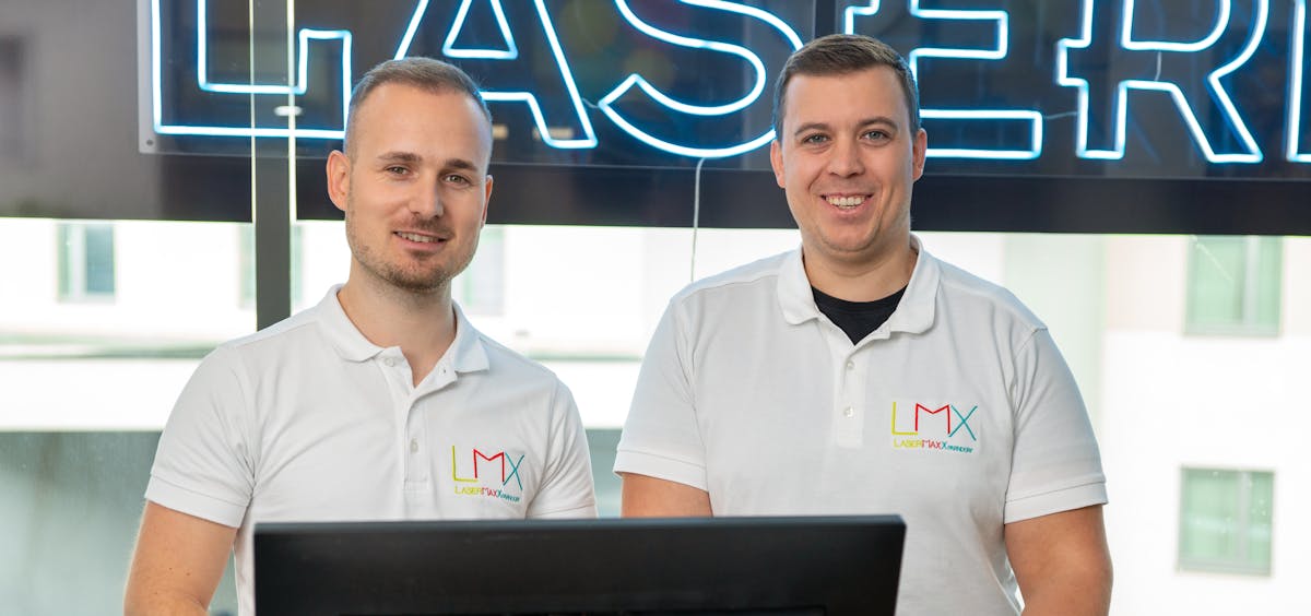 Patrick Kindlmayer und Markus Hubinger vpn LaserMaxx Parndorf Patrick Kindlmayer und Markus Hubinger vpn LaserMaxx Parndorf