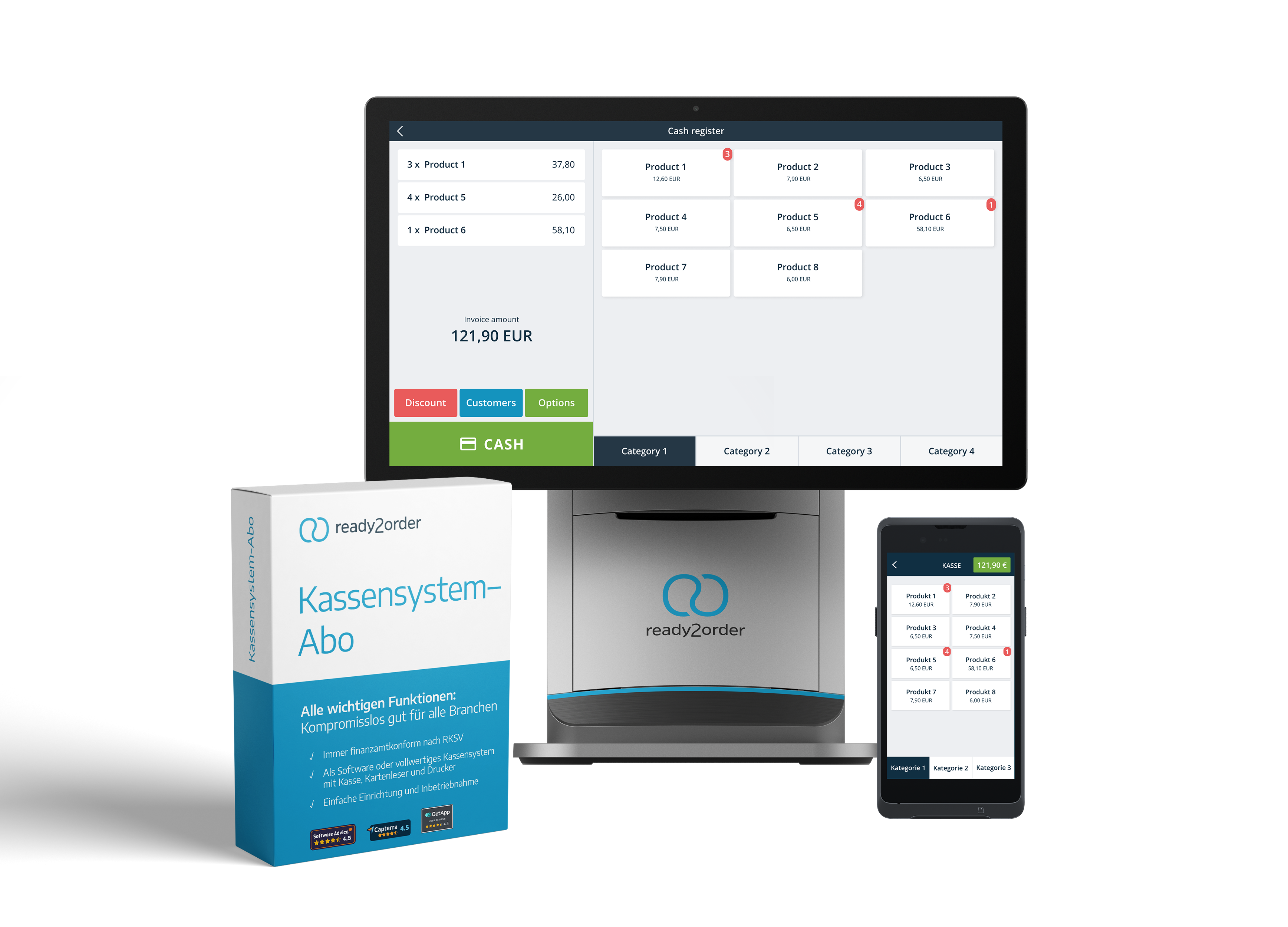 Kassen-Set Service Groß, ready2order