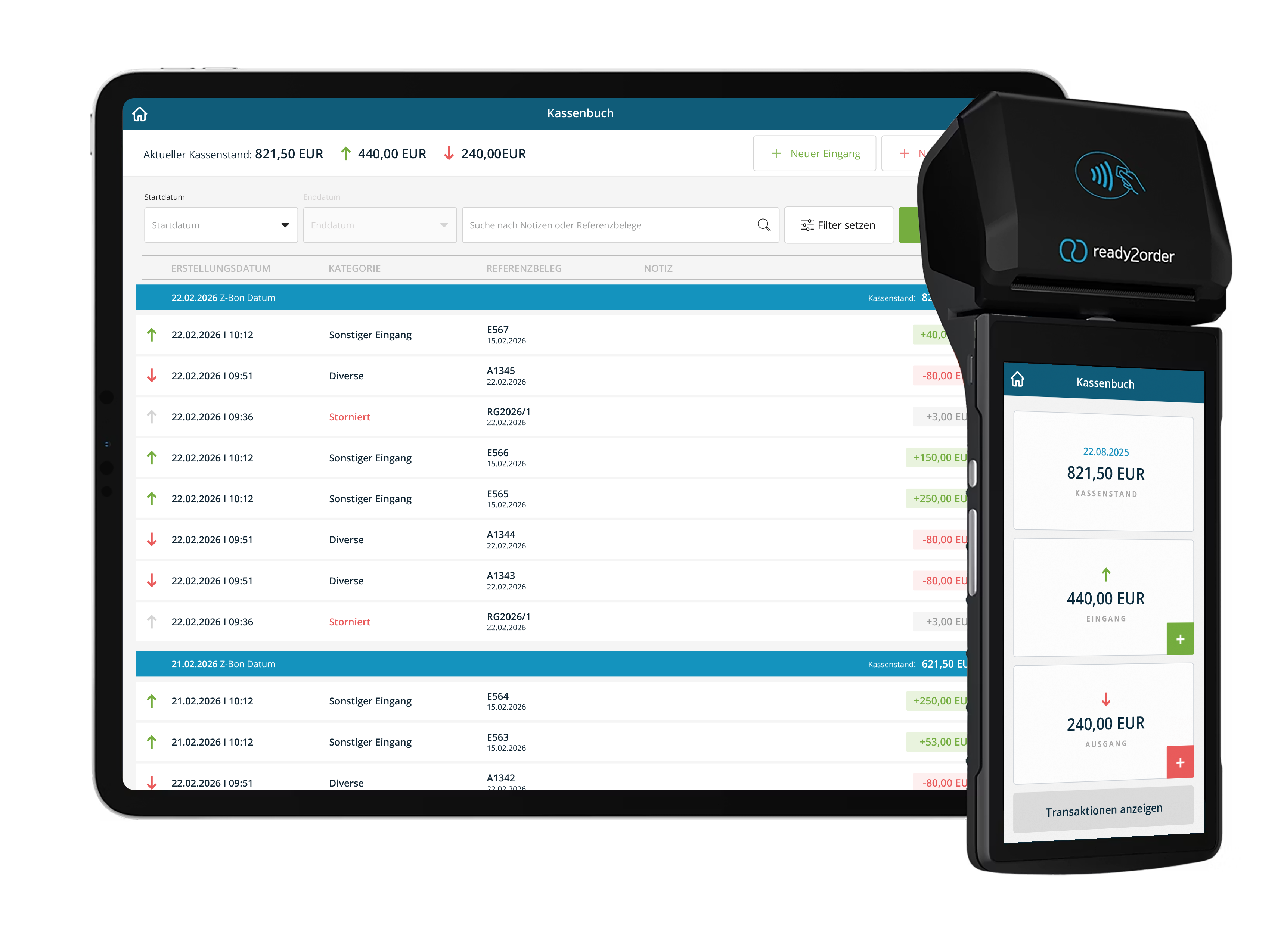 Kassenbuch und readyGo