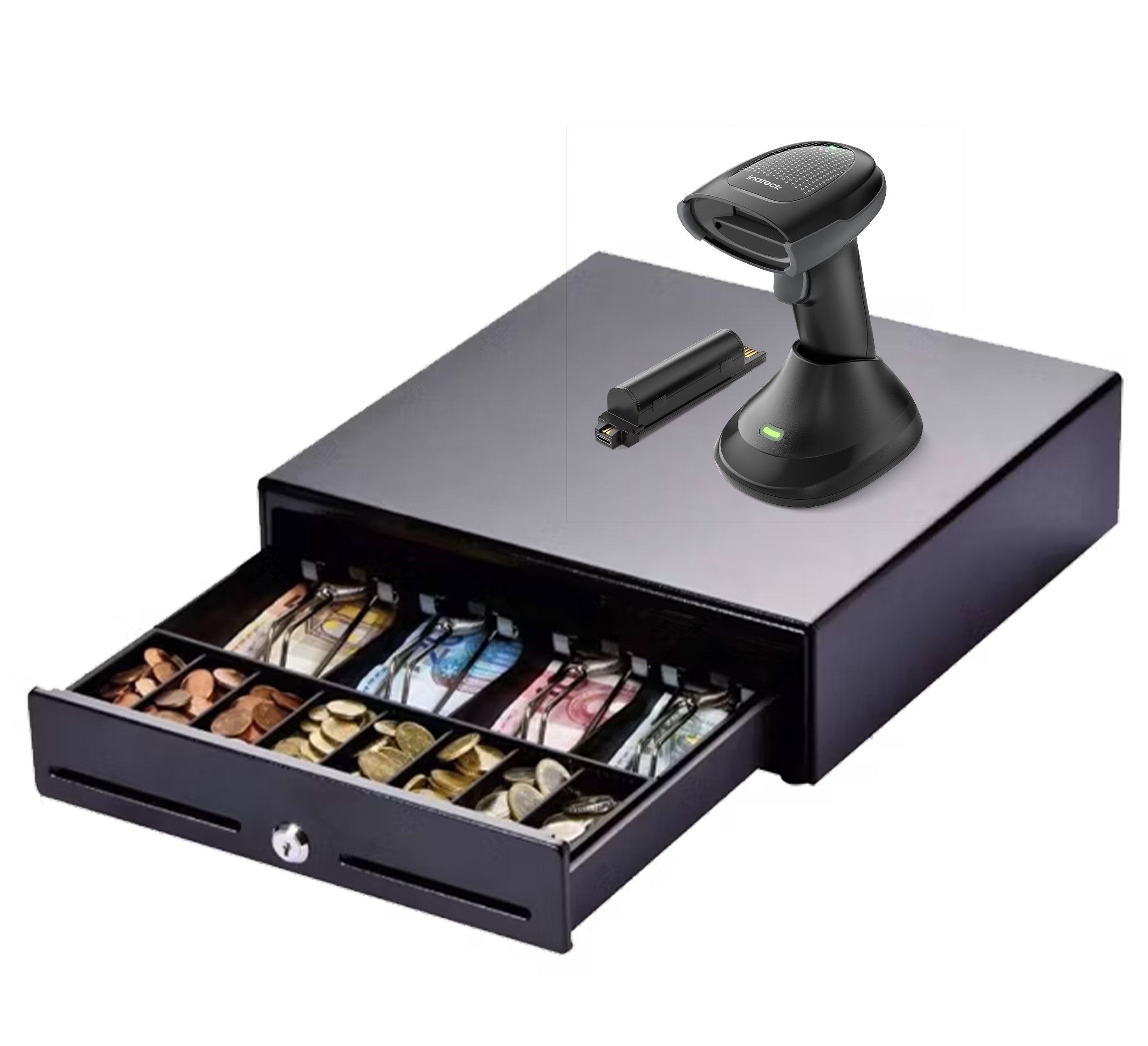 Scanner und Kassenlade