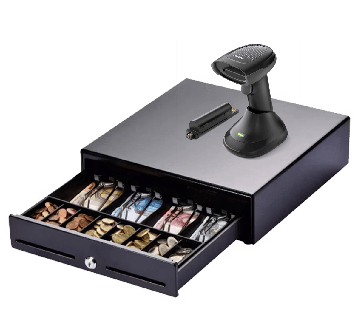 Scanner und Kassenlade Scanner und Kassenlade