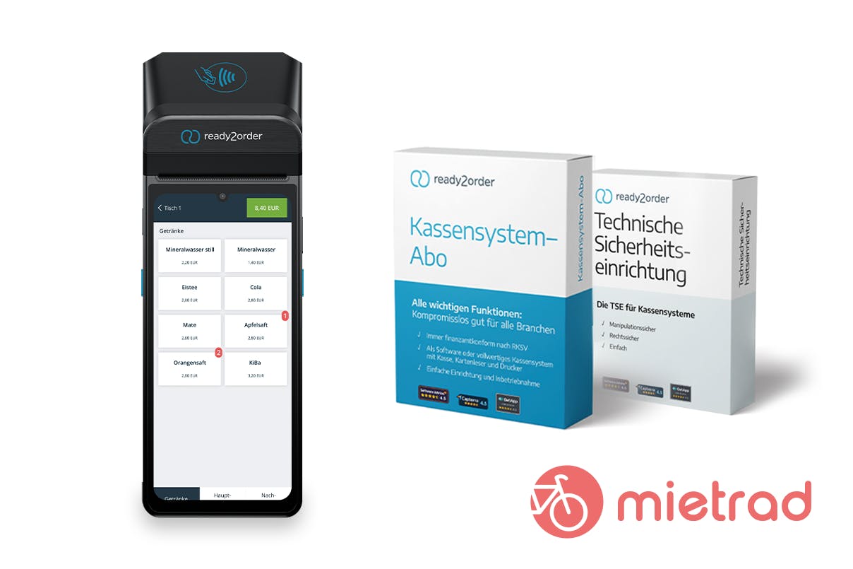 Mietrad Kassen-Set Groß Mietrad Kassen-Set Groß