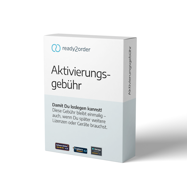 Aktivierungsgebühr, ready2order Aktivierungsgebühr, ready2order